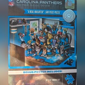 Carolina Panthers NFL "A Real Nailbiter" 500 Piece Purebred Fans Puzzle NIP